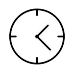 Uhr Symbol für Öffnungszeiten